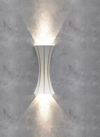 Aplica LED 10 W Empire White, LED inclus, 2 surse de iluminare, Lumina: Calda